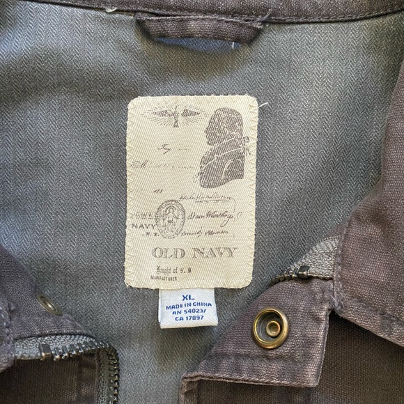 Men’s Old Navy Charcoal Military Jacket - Picture 5 of 5